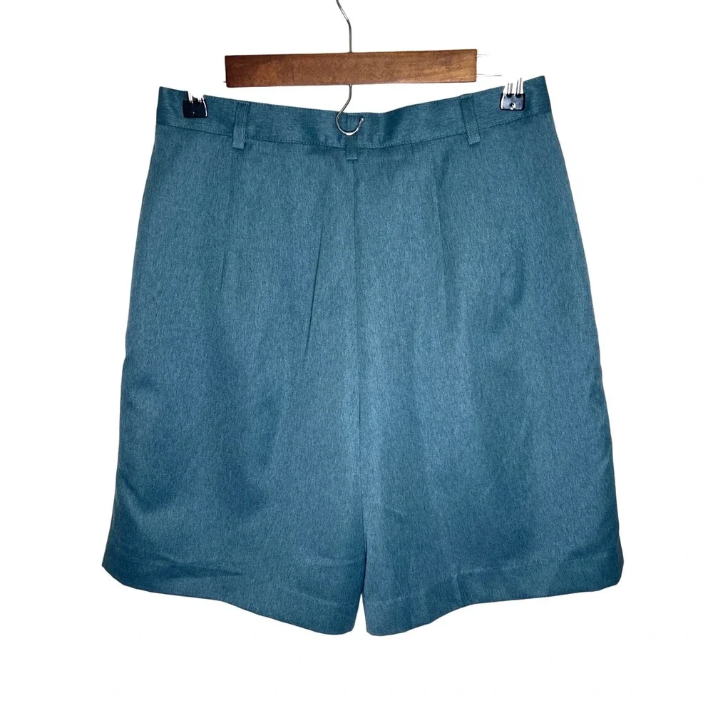 Haley Pleated Bermuda Shorts Women's‎ Size 10 Blue Super Soft High Rise Vintage